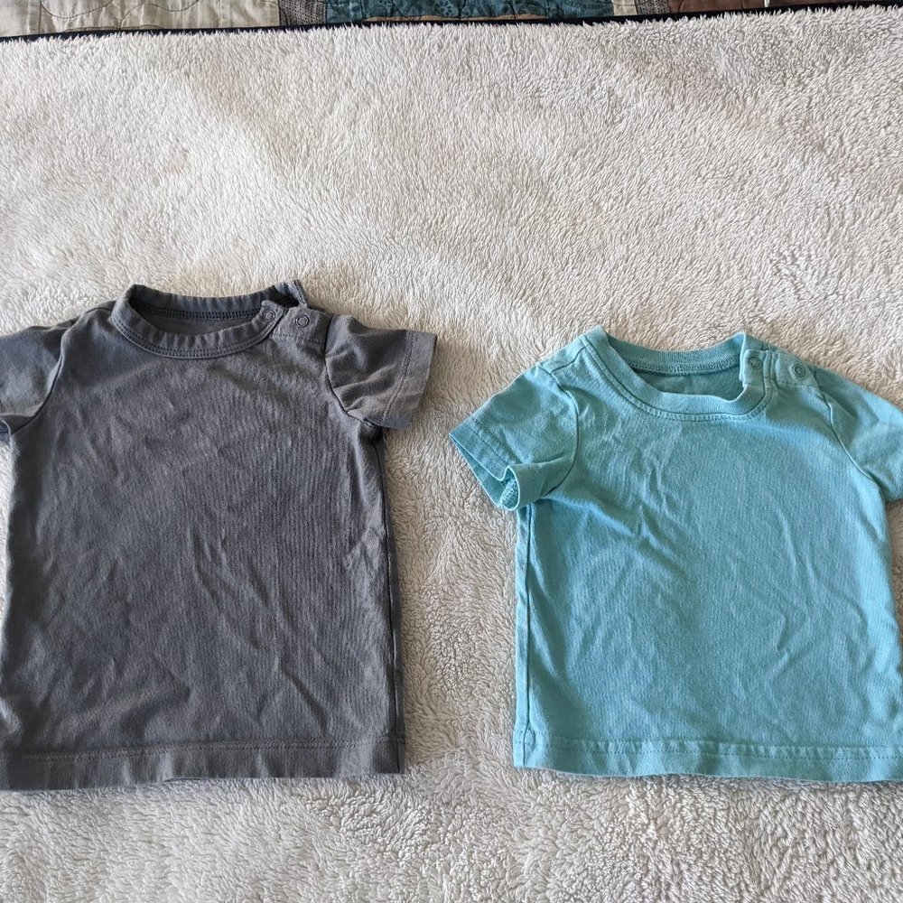 PRIMARY 0-3 tee shirts, bundle of two